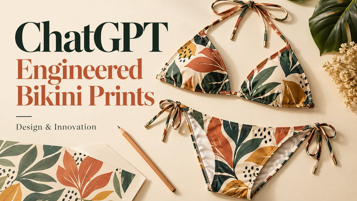 ChatGPT — Engineered Bikini stampas. IA-generated editorial concept, not actual inventory or performance evidence.