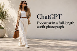 ChatGPT Prompts: Footwear in a full-length outfit photograph