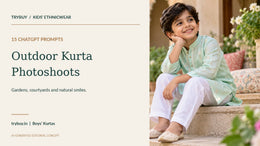 15 ChatGPT prompt for Outdoor bambini’ kurta Photoshoots