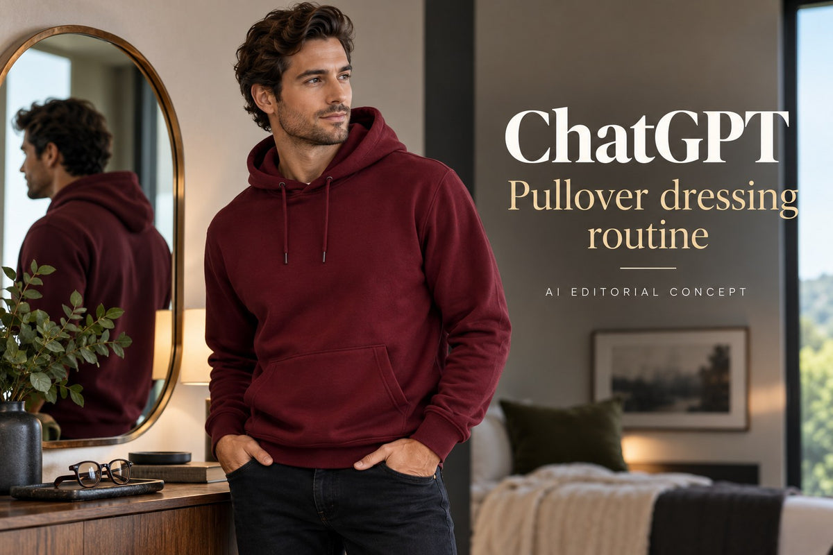 ChatGPT — Pullover dressing routine — AI-generated editorial concept