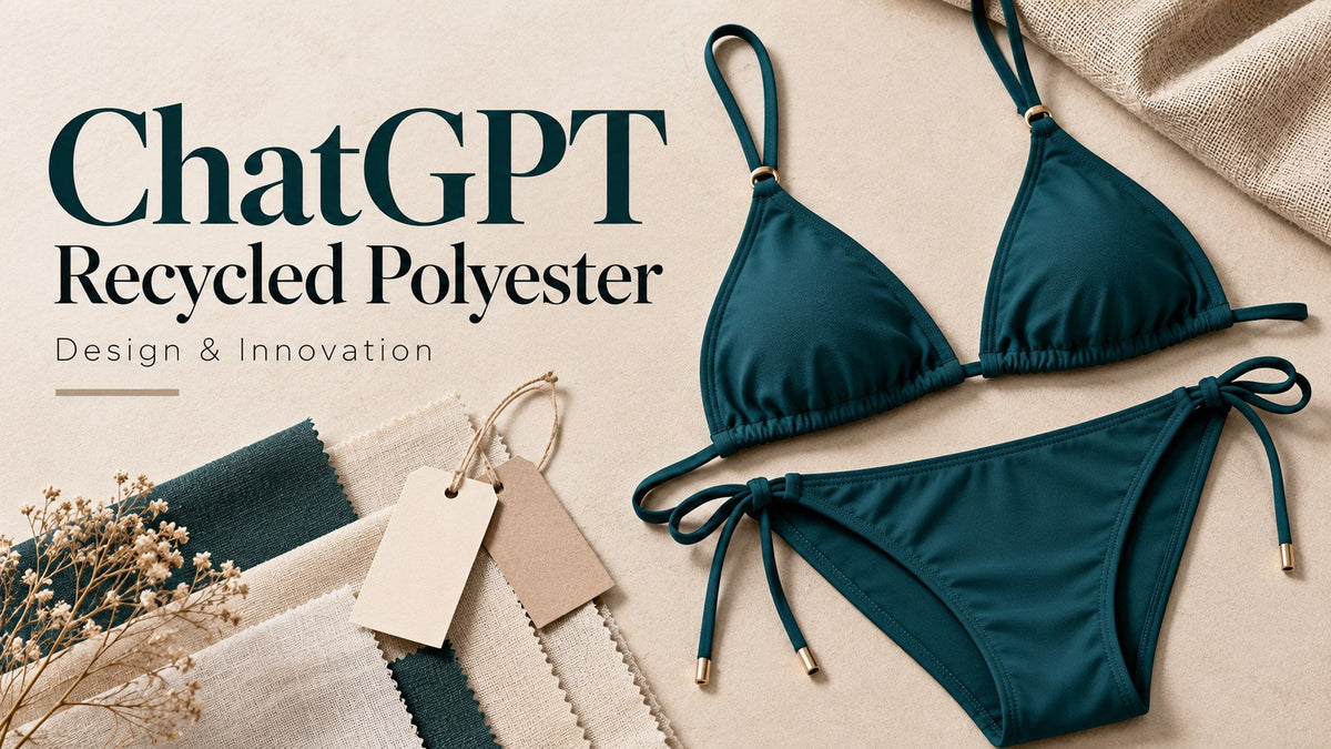 ChatGPT — Recycled Polyester. AI-generated editorial concept, not actual inventory or performance evidence.