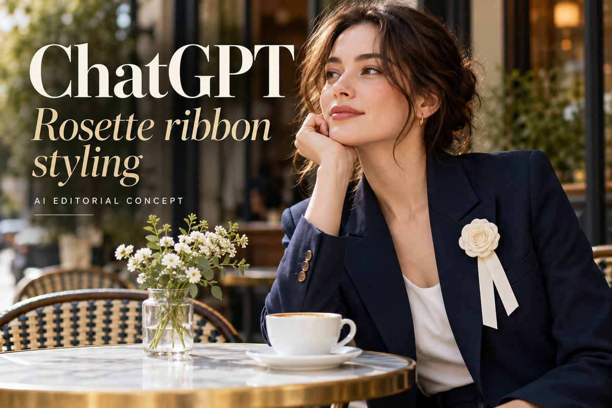 ChatGPT — Rosette ribbon styling — AI-generated editorial concept