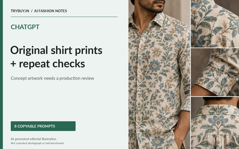ChatGPT Shirt Print Design Prompts: Original Concepts and Repeat Checks