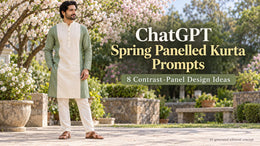 ChatGPT Spring Panelled Kurta Prompts: 8 Contrast-Panel Designs