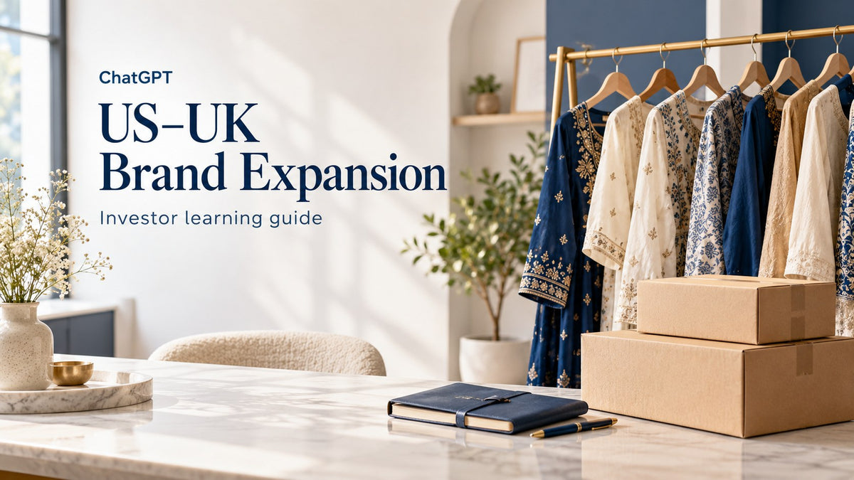 ChatGPT US–UK Brand Expansion investor learning guide, readable title over an IA-generated editorial concept