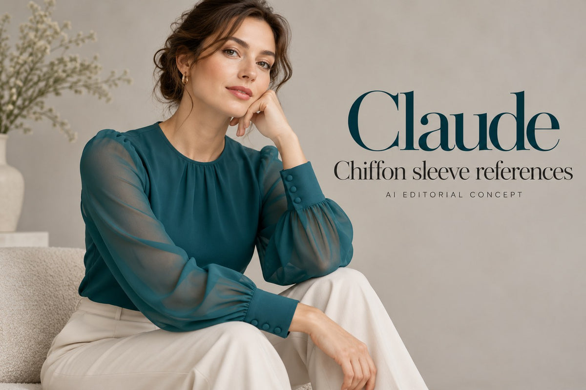 Claude — Chiffon sleeve references — AI-generated editorial concept