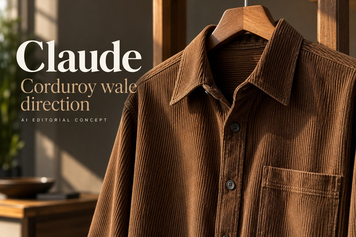 Claude — Corduroy wale direction — AI-generated editorial concept