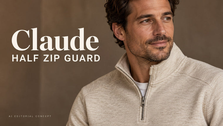 Claude Half-Zip Sweatshirt Briefs: Keep the Zip Guard Behind the Pull