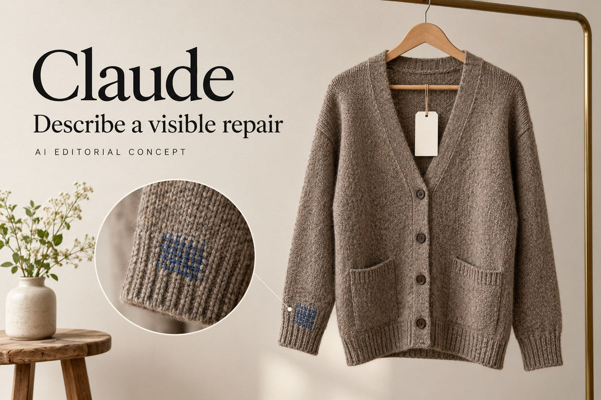 Claude — Describe a visible repair — KI-generated editorial concept