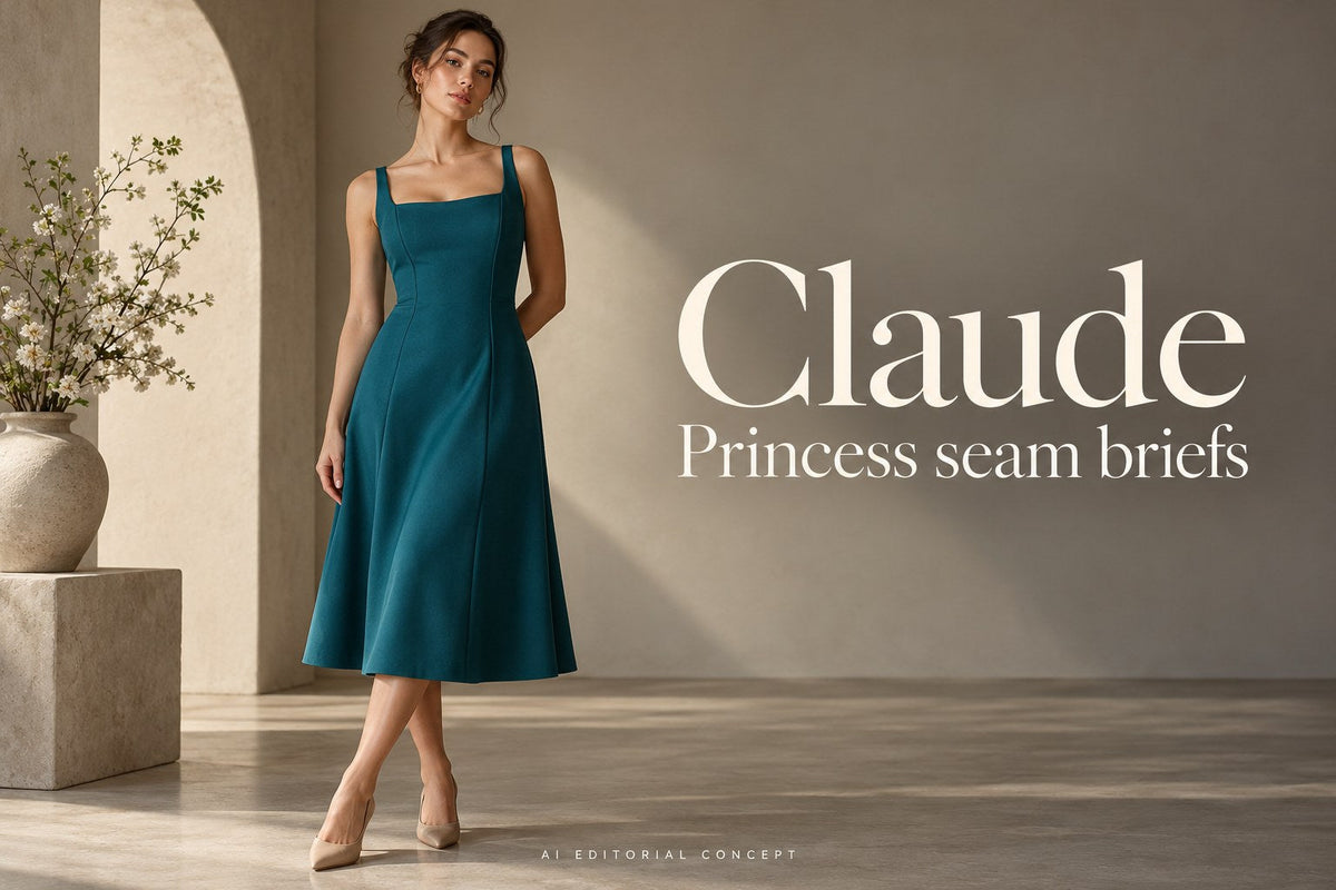 Claude — Princess seam briefs — AI-generated editorial concept