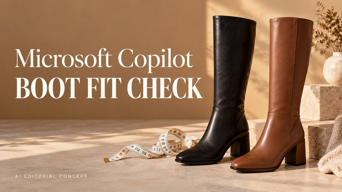 AI editorial concept: Microsoft Copilot Boot Shopping Prompts: Compare Calf and Shaft Measurements
