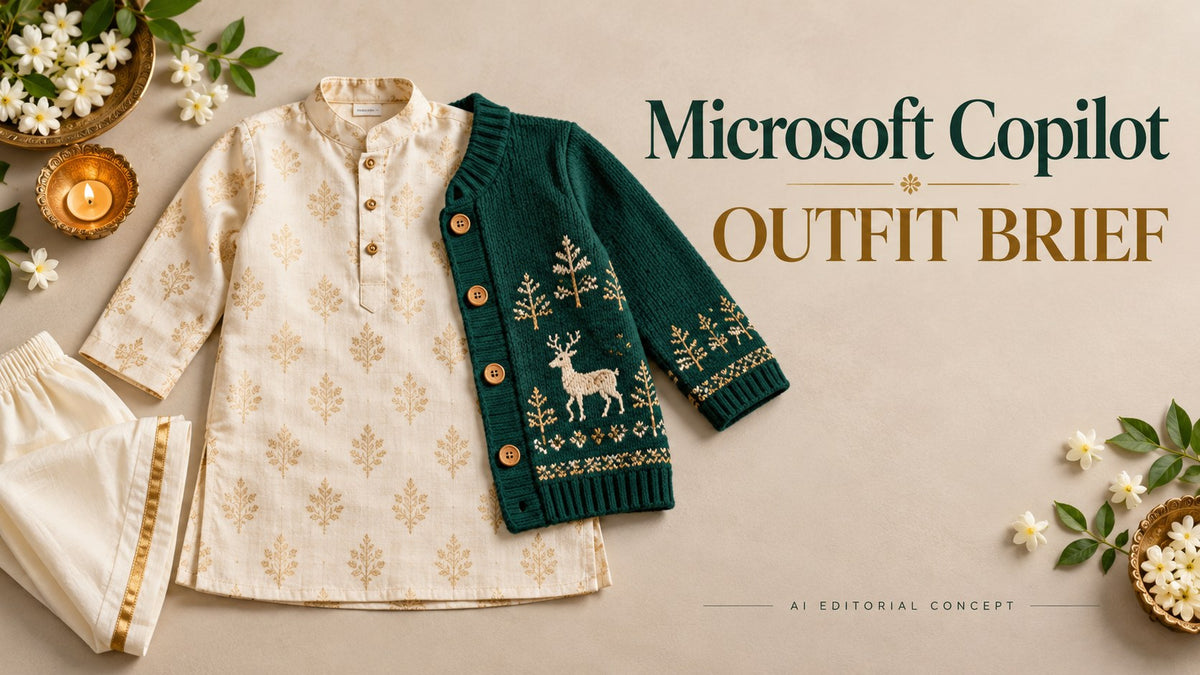 AI editorial concept: Microsoft Copilot Children’s Outfit Brief prompts Without Uploading a Child’s Photo