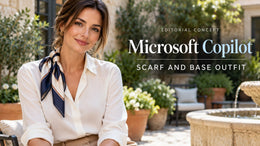 Microsoft Copilot Women’s Scarf Image Prompts: Show the Tie Without Hiding the Base Outfit