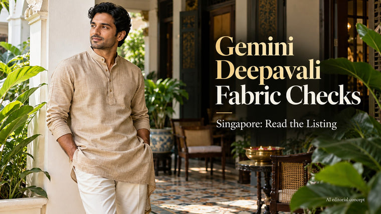 Gemini Deepavali Kurta Fabric-Check Prompts for Singapore