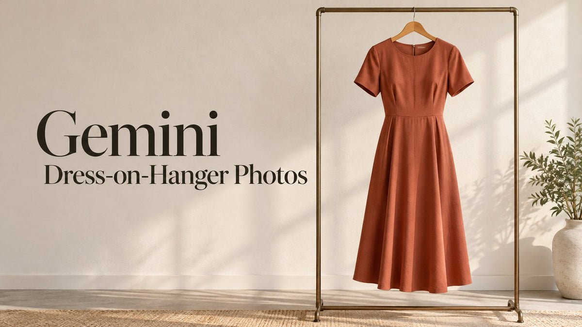 Gemini Dress-on-Hanger Prompts: Preserve the Hanging Shape – TryBuy®