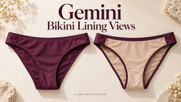 Gemini Inside-Out Bikini Photo Prompts: Show Lining and Exterior Clearly