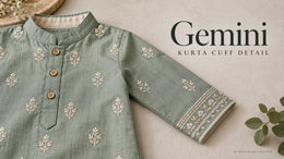 Gemini Kids’ Kurta Cuff Prompts: Keep the Sleeve Finish Visible in a Flat Lay