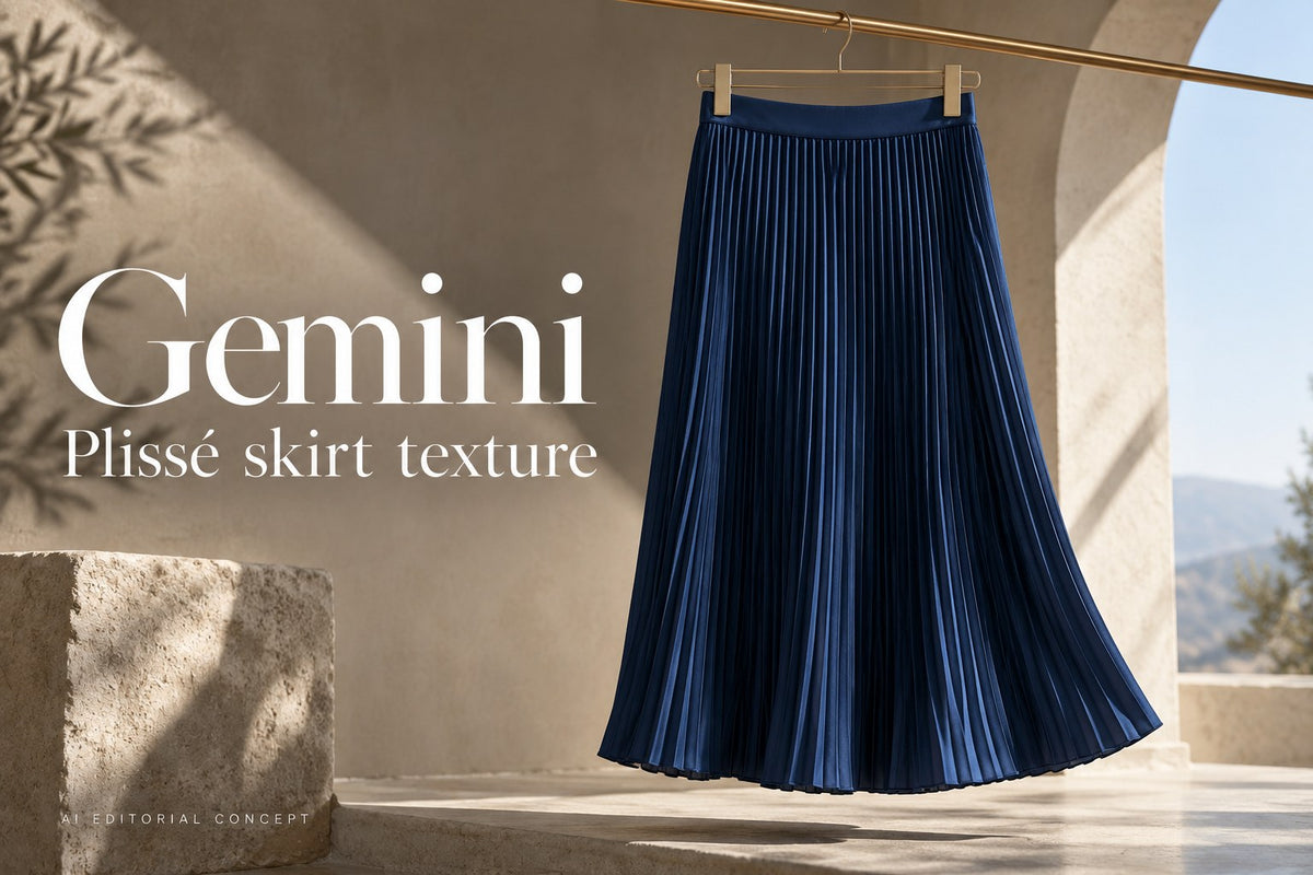 Gemini Plissé Skirt Vertical Texture Prompts – TryBuy®