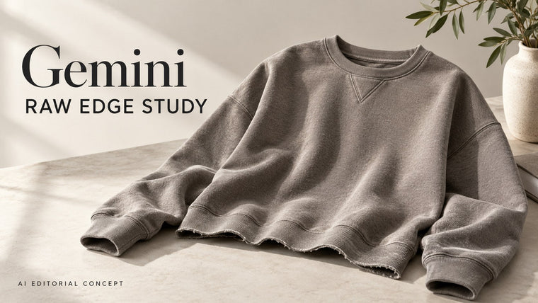 Gemini Raw-Edge Sweatshirt Image Prompts: Show the Finish Without Inventing Damage