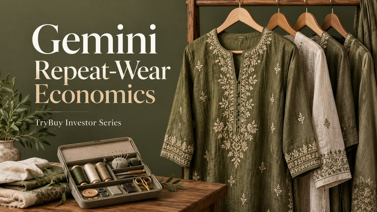 Gemini — Repeat-Wear Economics. AI-generated editorial concept; not a catalogue photograph.