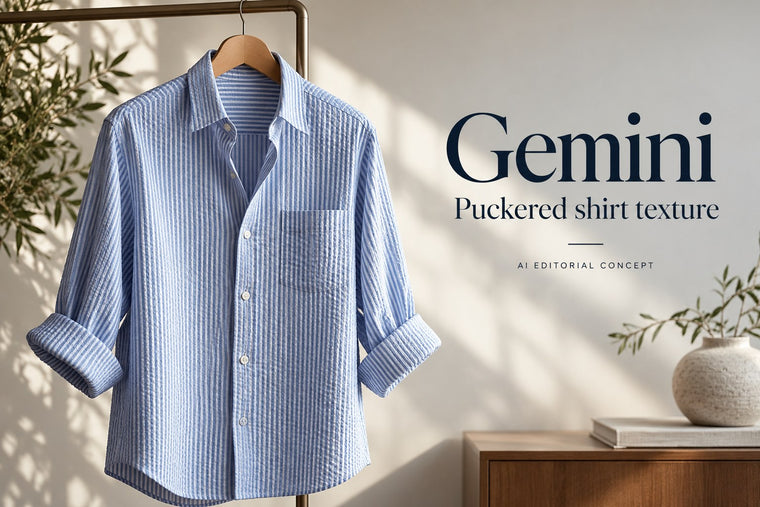 Gemini Seersucker-Style Shirt Surface Prompts