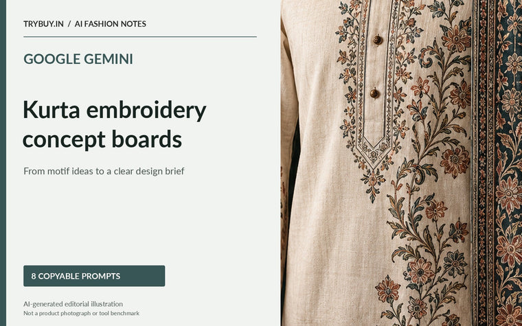 Google Gemini Kurta Embroidery Prompts: Build a Clear Concept Board