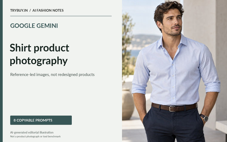 Google Gemini Shirt Product Photography Prompts: A Reference-Led Workflow