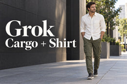 Grok Cargo Trouser Prompts: Compare Shirt Shapes Around the Pockets