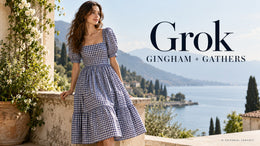 Grok Gingham Dress Image Prompts: Keep Checks Stable Across Gathered Panels