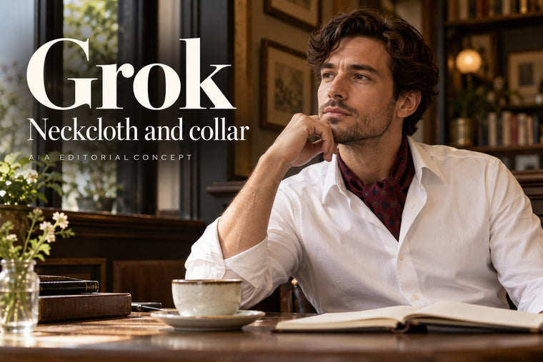 Grok Men’s Ascot-Style Neckcloth Prompts