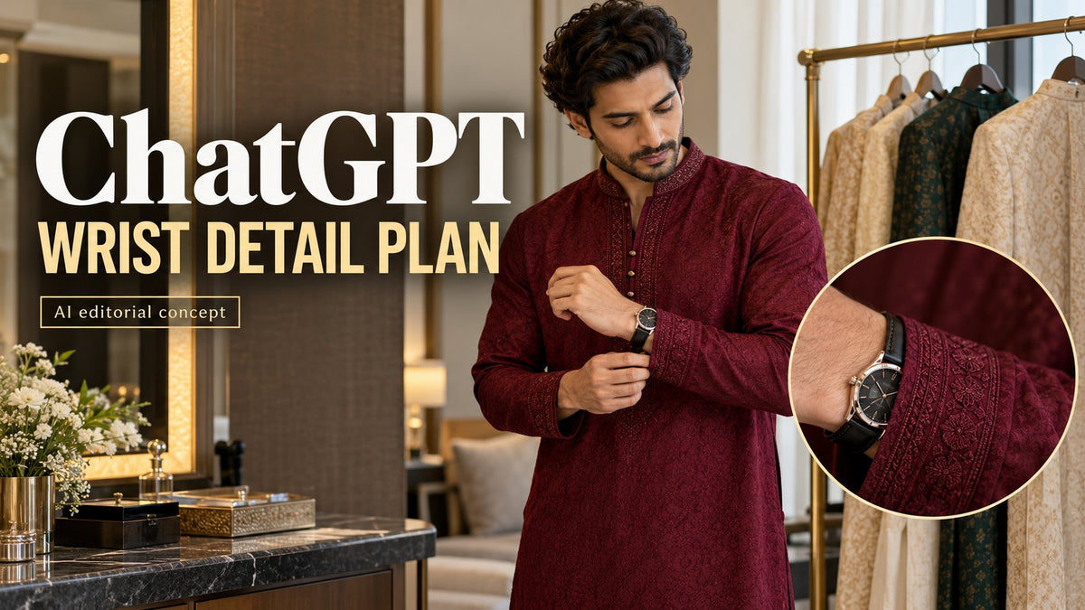 ChatGPT — WRIST DETAIL PLAN. AI-generated editorial concept, not a TryBuy product photograph.
