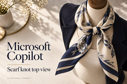 Microsoft Copilot Adult Scarf Knot Top-View Prompts
