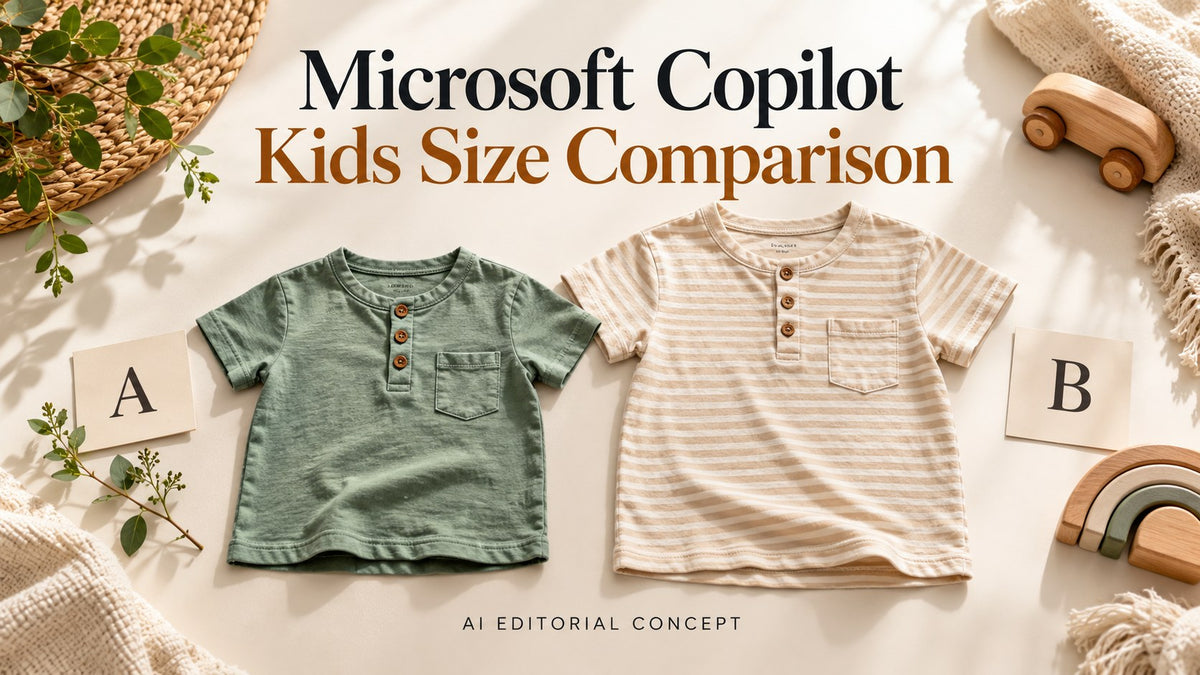 Microsoft Copilot Children’s Outfit Size Comparison Images Prompts ...