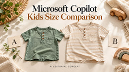 Microsoft Copilot Children’s Outfit talla Comparison Images Prompts