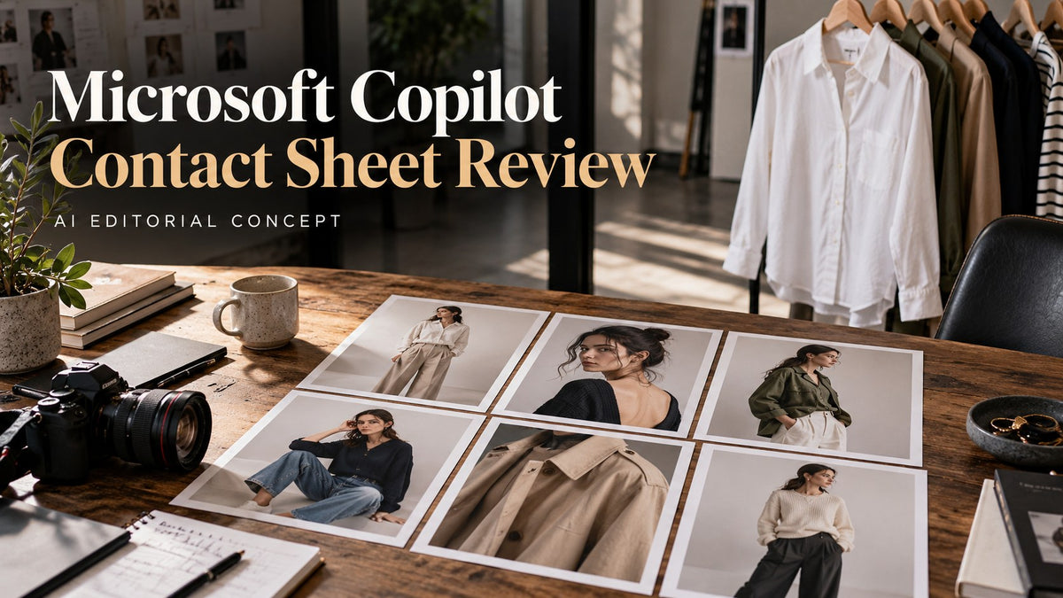 Microsoft Copilot — Contact Sheet Review — AI-generated editorial concept