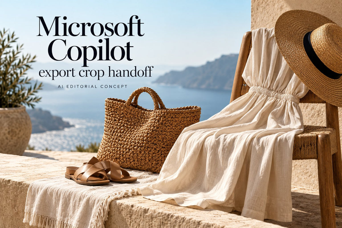 Microsoft Copilot — export crop handoff — AI-generated editorial concept