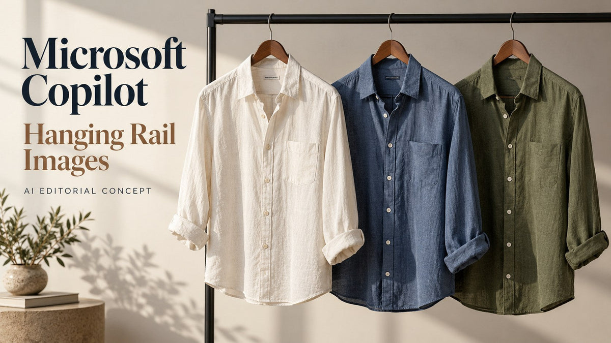 Microsoft Copilot Fashion Hanging Rail Image Prompts – TryBuy®