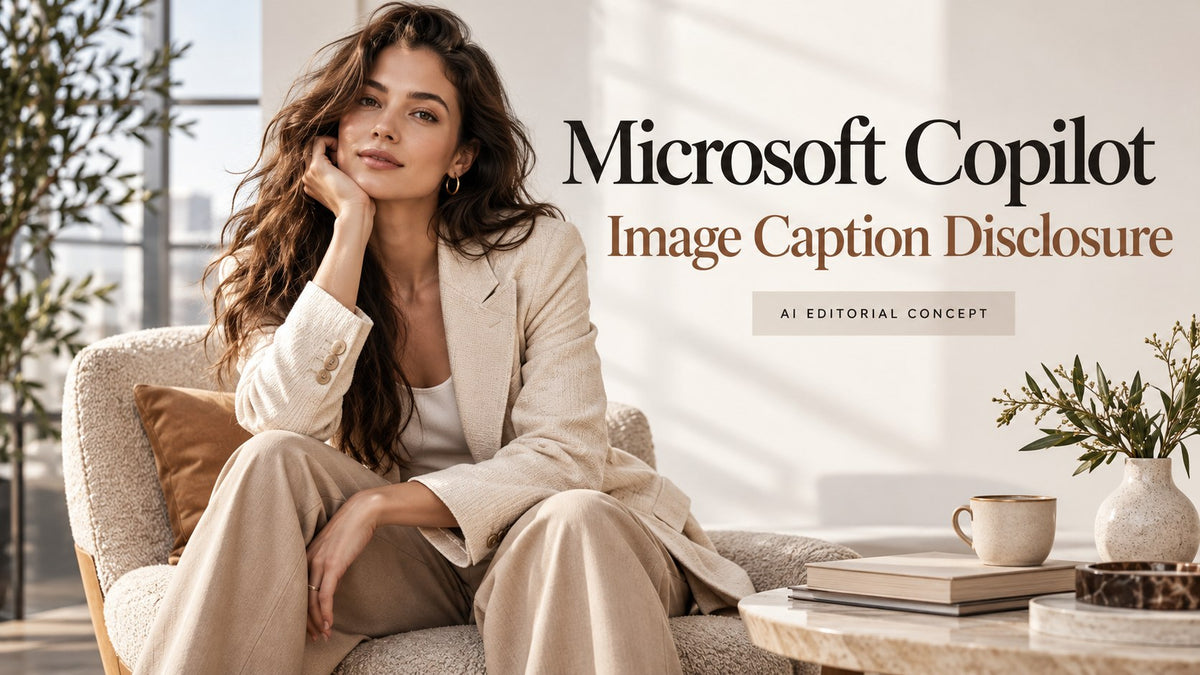 Microsoft Copilot Fashion Image Caption Disclosure prompts
