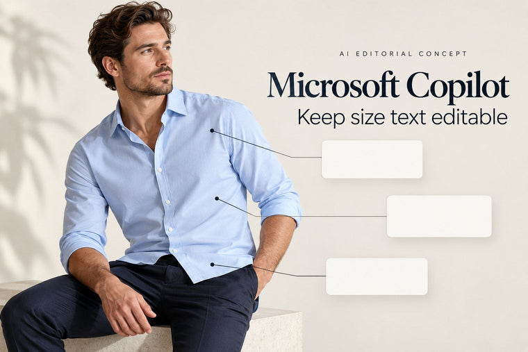 Microsoft Copilot Fashion Size-Annotation Layout Prompts