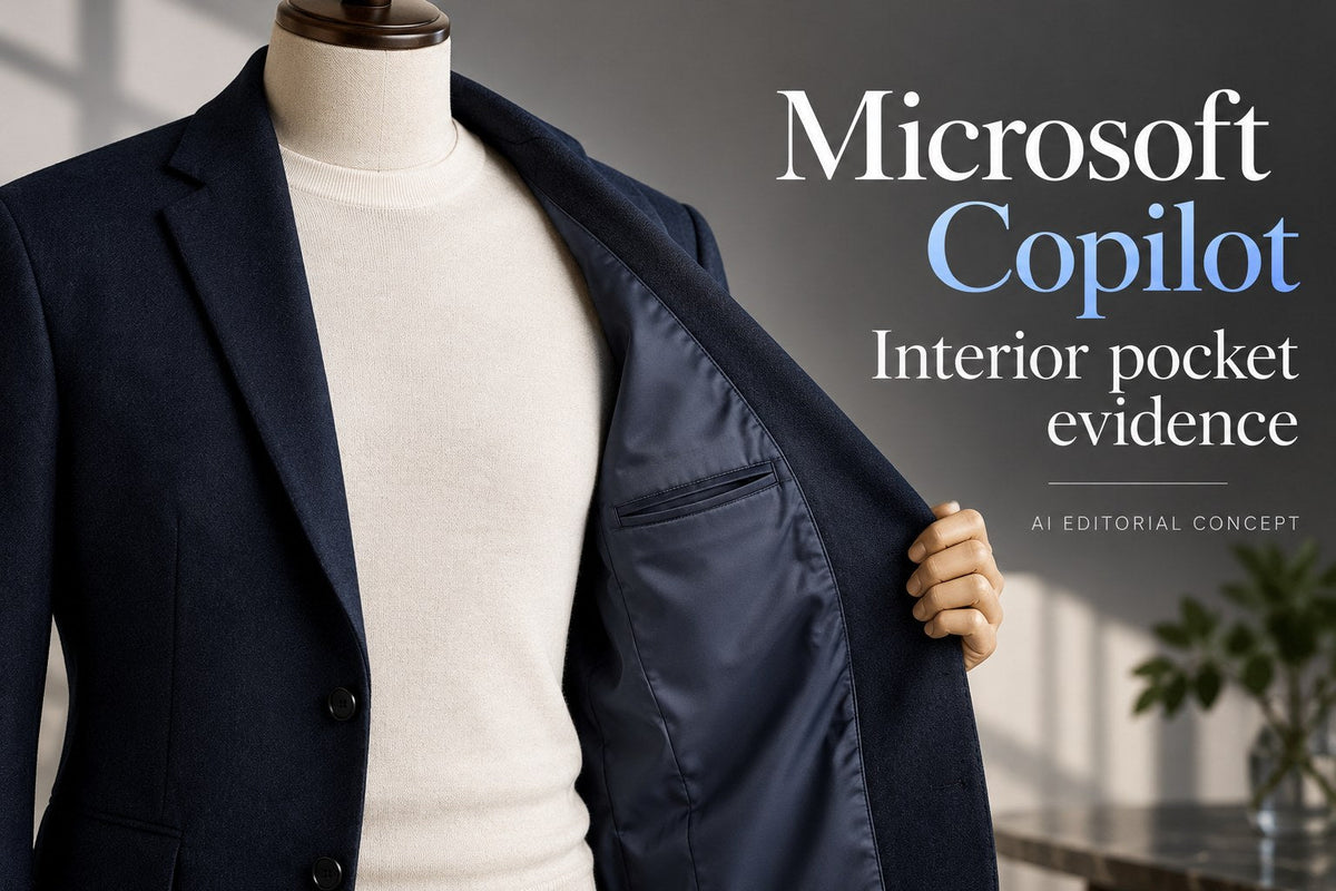 Microsoft Copilot — Interior pocket evidence — AI-generated editorial concept