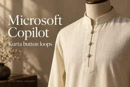 Microsoft Copilot kurta Fabric-Loop Button Detail prompts