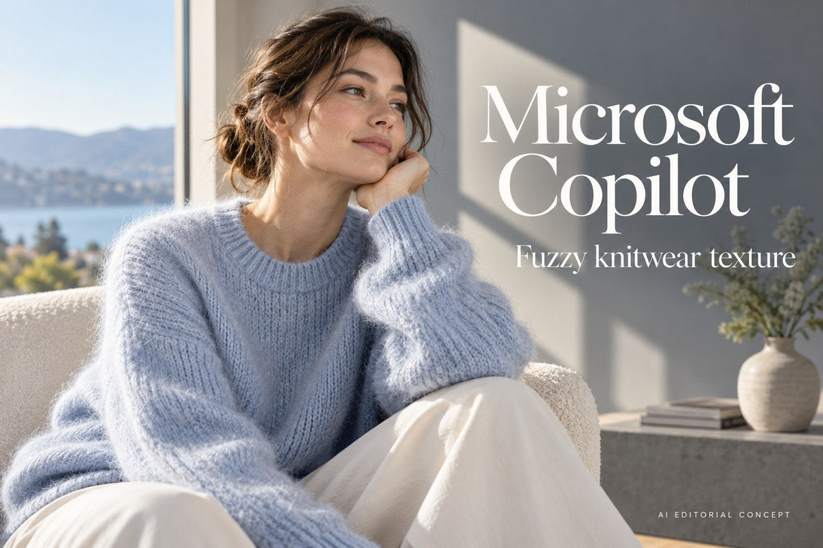 Microsoft Copilot Mohair-Look Knitwear Texture Prompts – TryBuy®