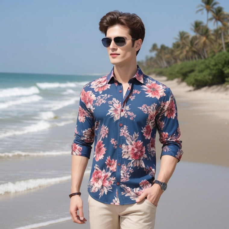 What are some attractive prints that can be found on white printed shirts?