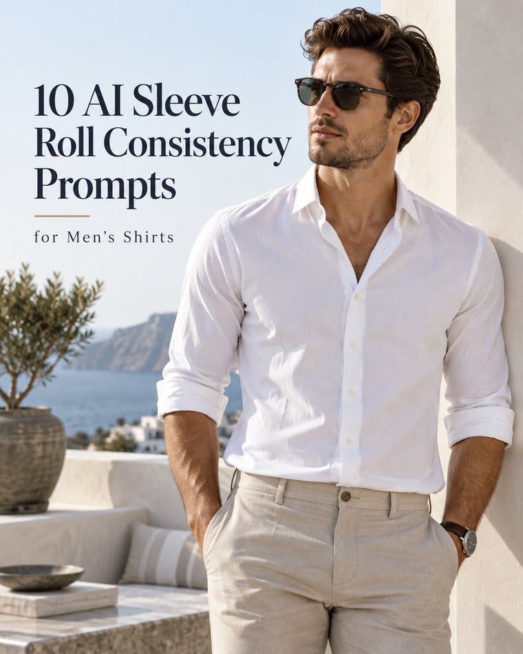 10 AI Sleeve Roll Consistency Prompts for Men’s Shirts