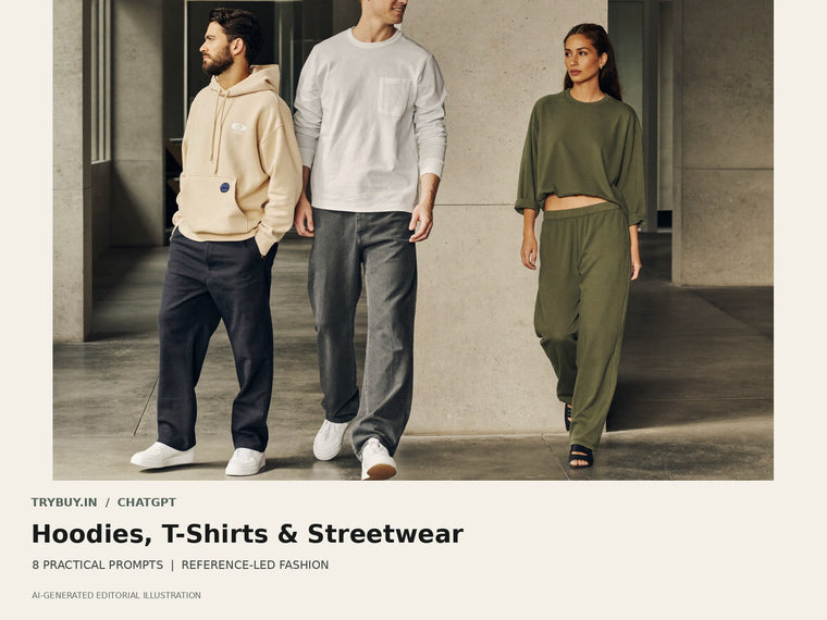 ChatGPT Hoodie and T-Shirt Prompts for Reference-Led Streetwear Images