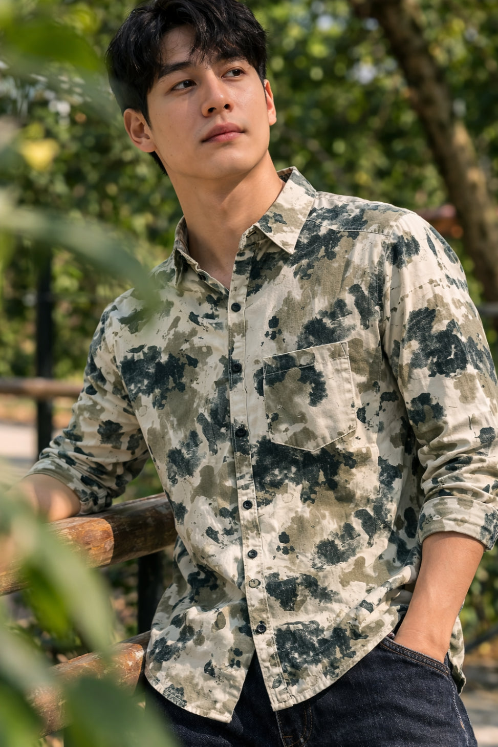 Men Brooklyn Printed Slim Fit Casual Shirt