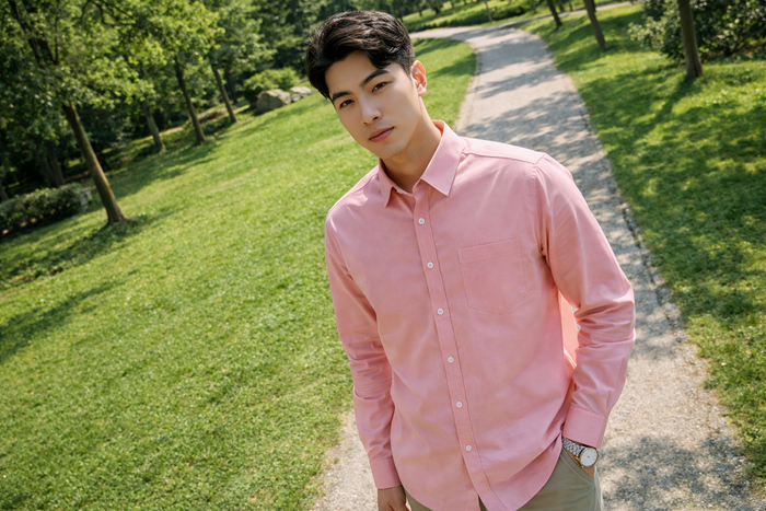 Men's Pink Slim Fit Casual Shirt 2