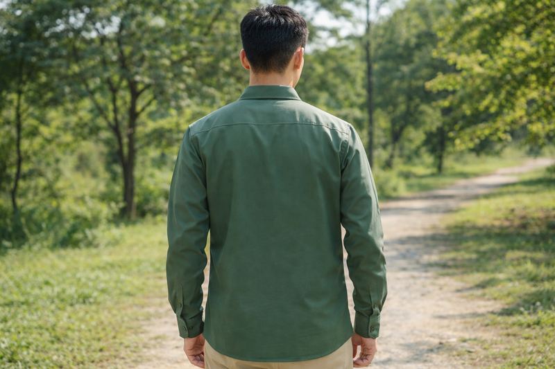 Men's Dusty Green Slim Fit Casual Shirt 8