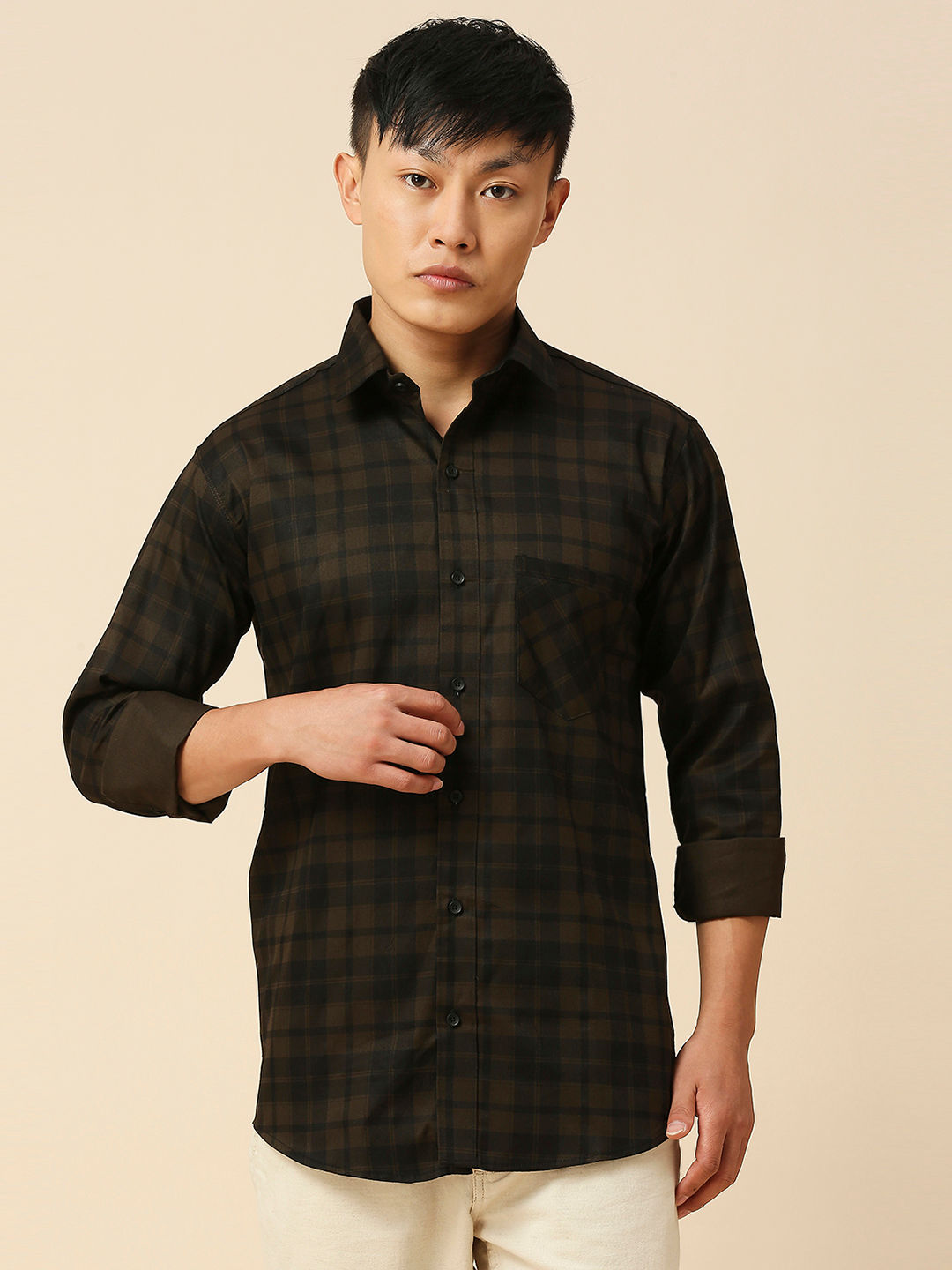 Classic Cotton Checked Shirt for Men