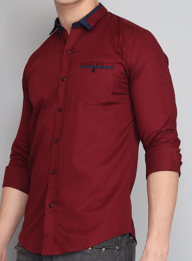 Deep Maroon Men's Shirt — TryBuy®